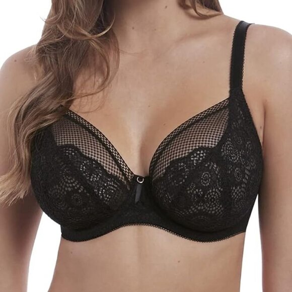 **Freya** Women's Expression Underwire Plunge Bra Black  Style #AA5491 - Picture 1 of 5
